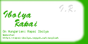 ibolya rapai business card